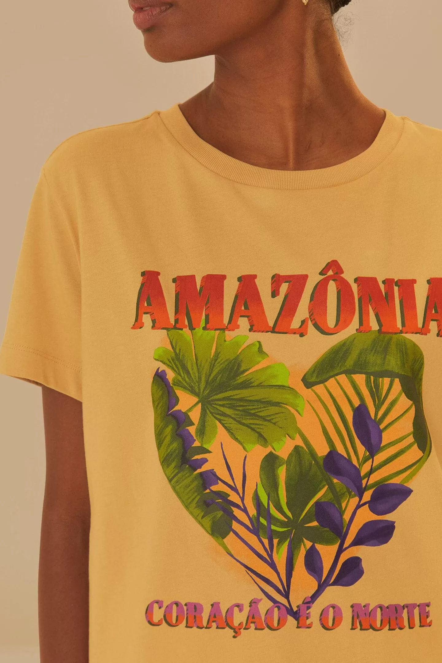 FARM Rio  AMAZONIA CORACAO E O NORTE FIT T-SHIRT