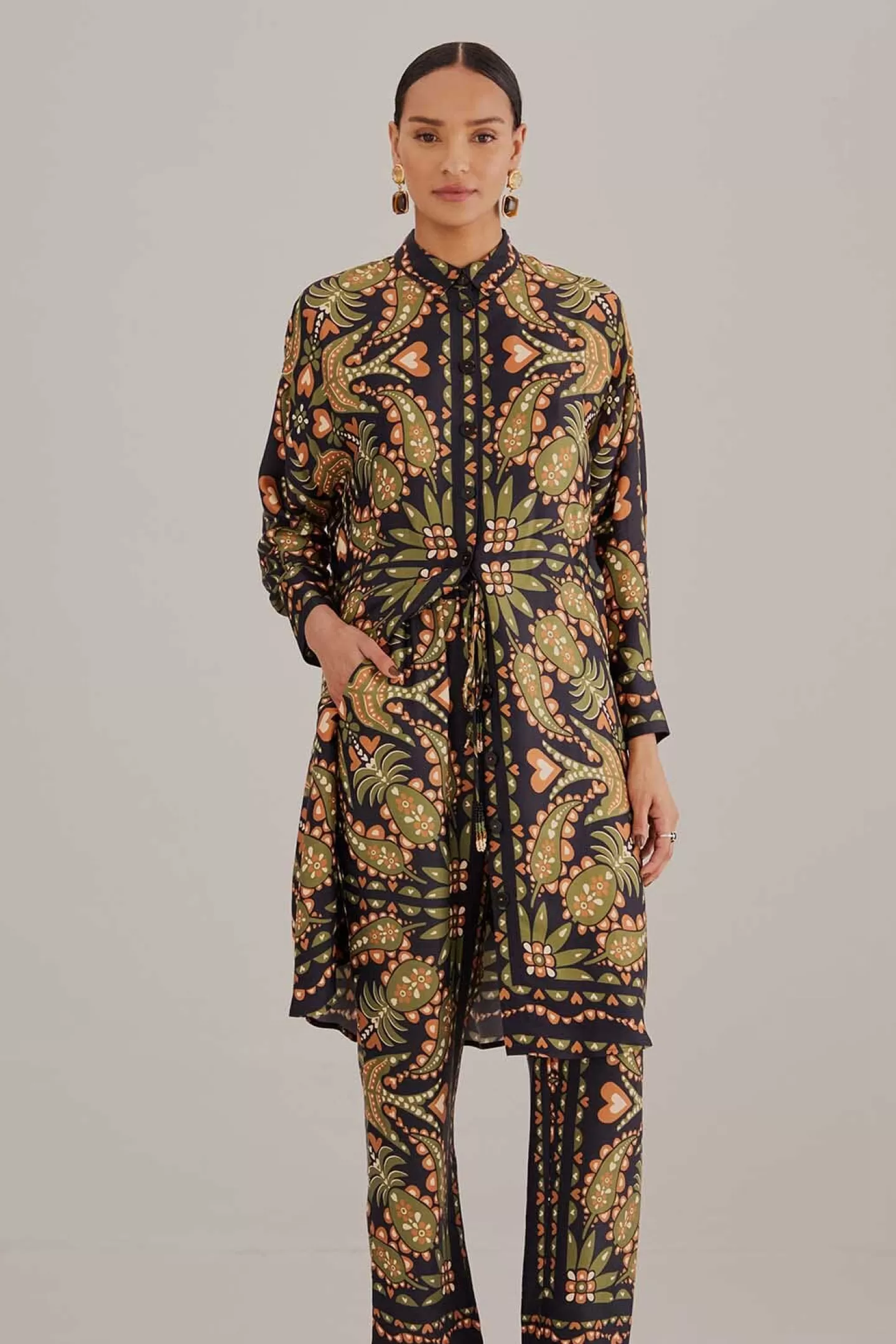 FARM Rio  BLACK MARTINA SCARF PANTS