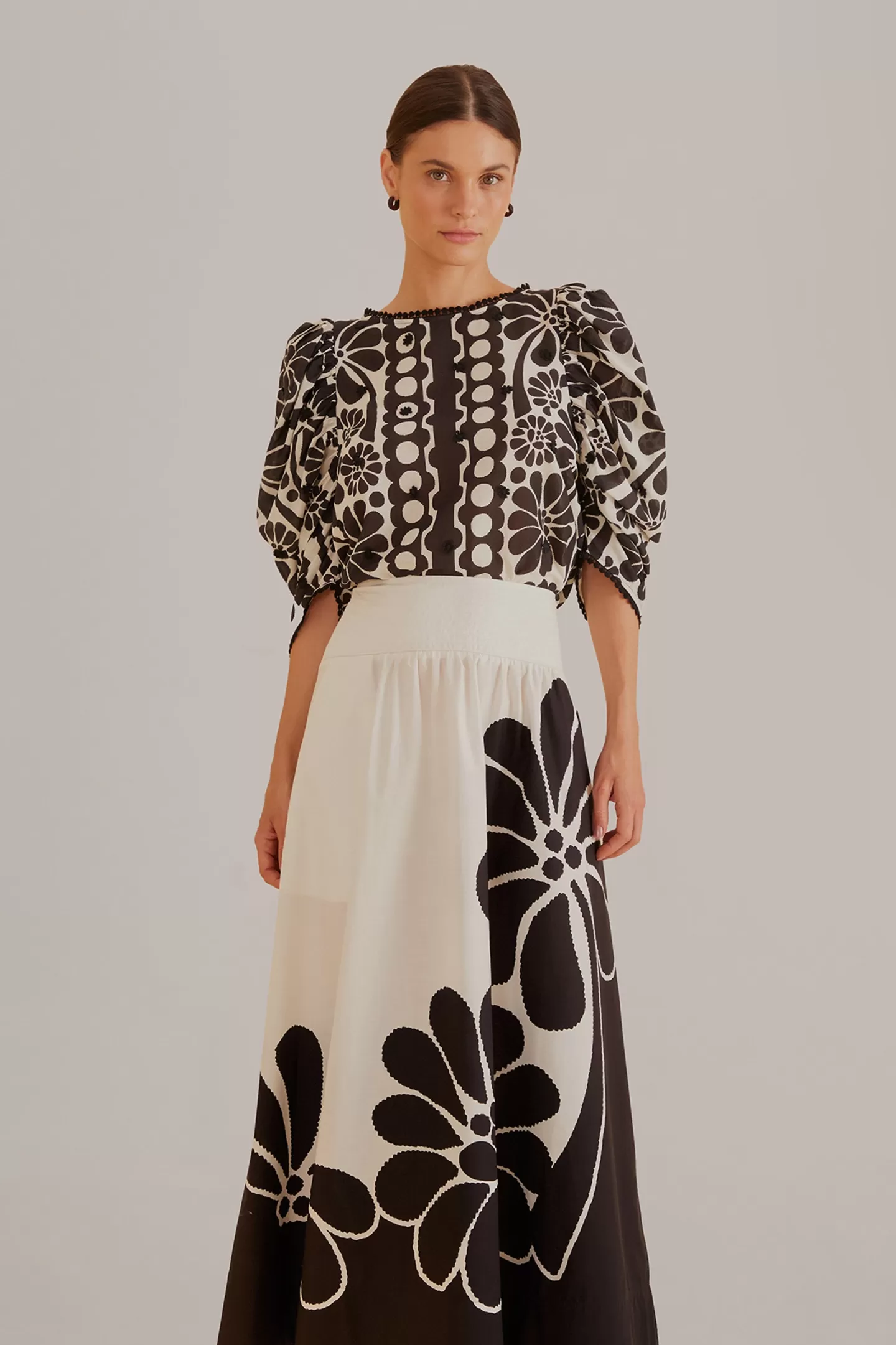 FARM Rio  BLACK PALERMO MAXI SKIRT