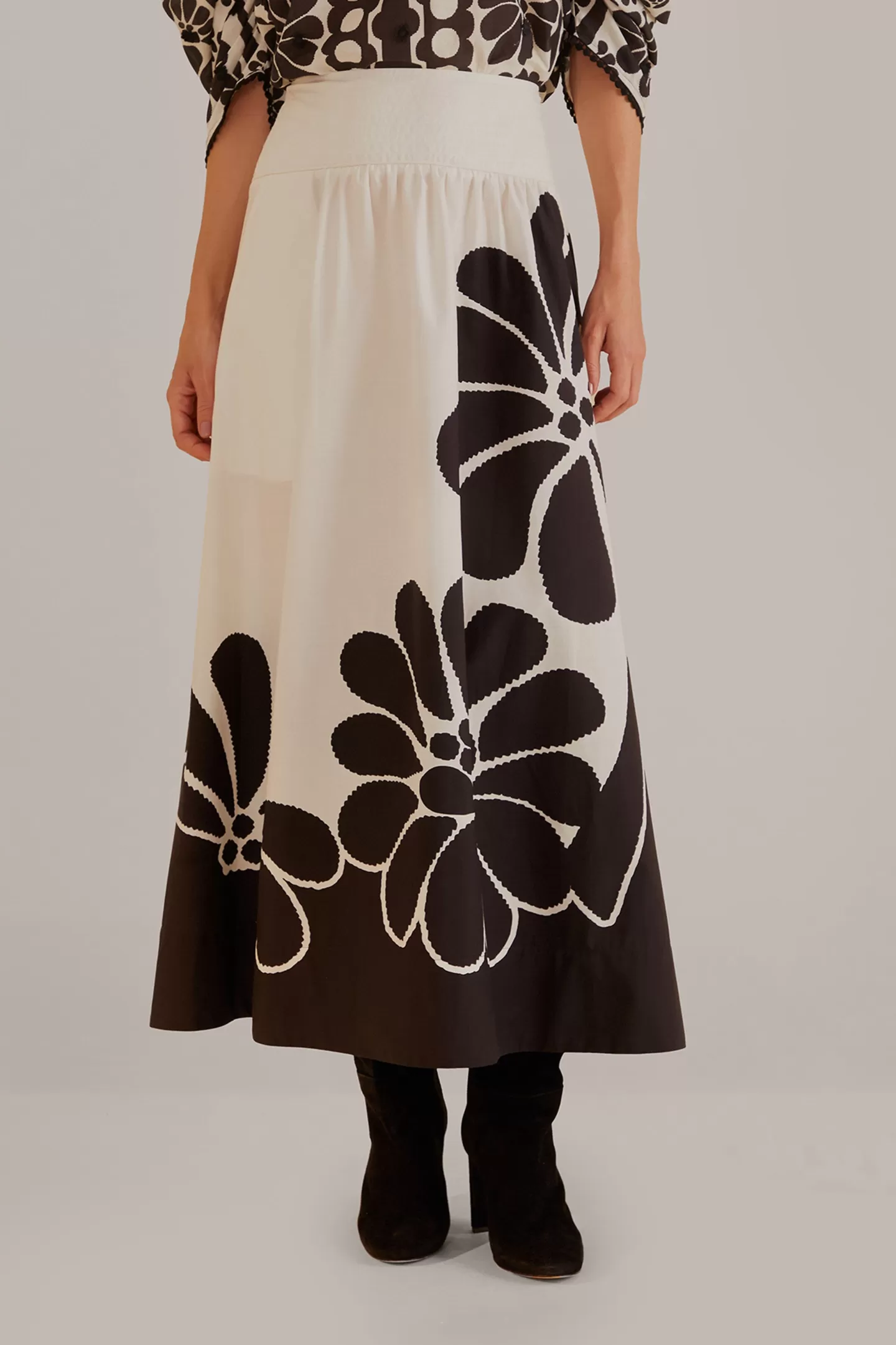 FARM Rio  BLACK PALERMO MAXI SKIRT