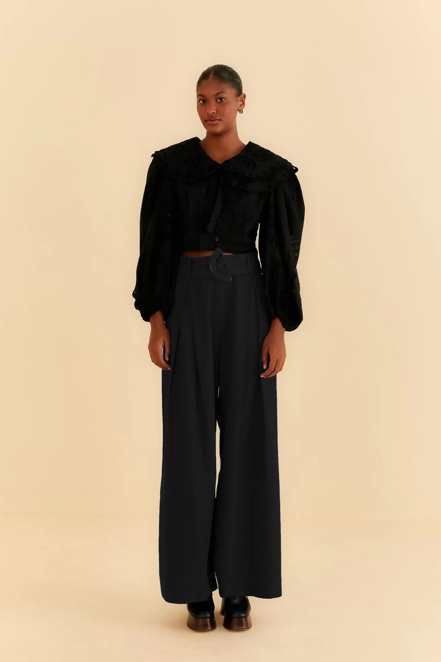 FARM Rio  BLACK TAILORED PANTS