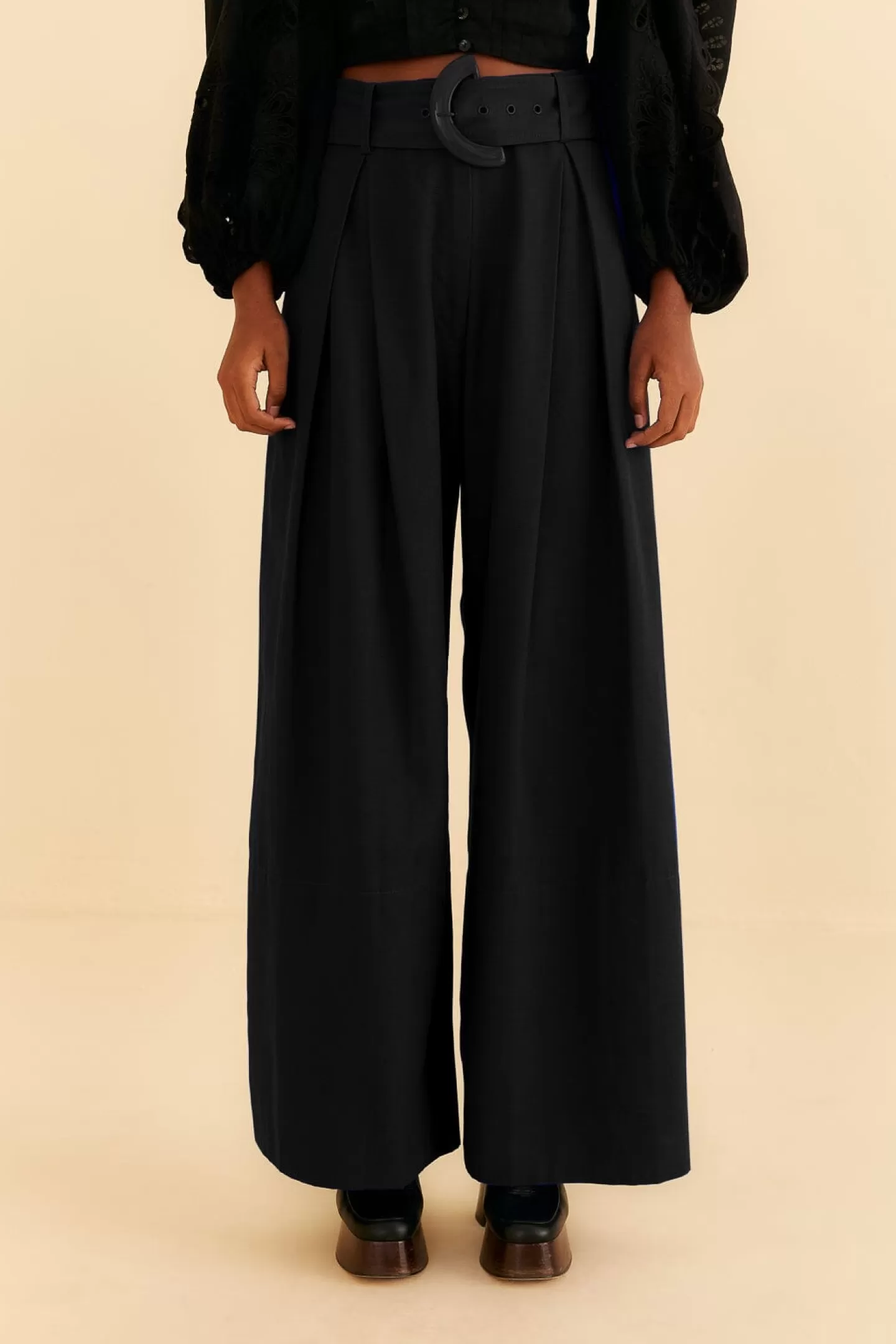 FARM Rio  BLACK TAILORED PANTS