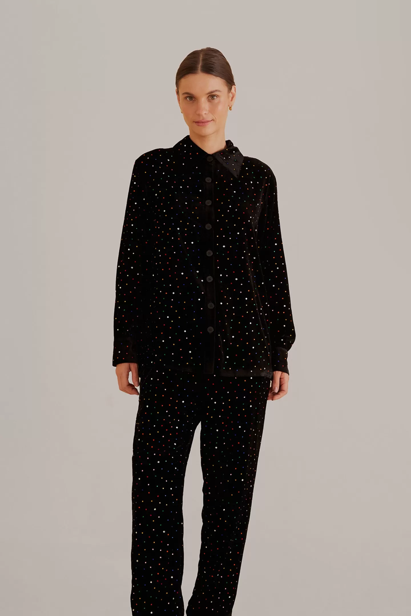FARM Rio  BLACK VELVET PANTS