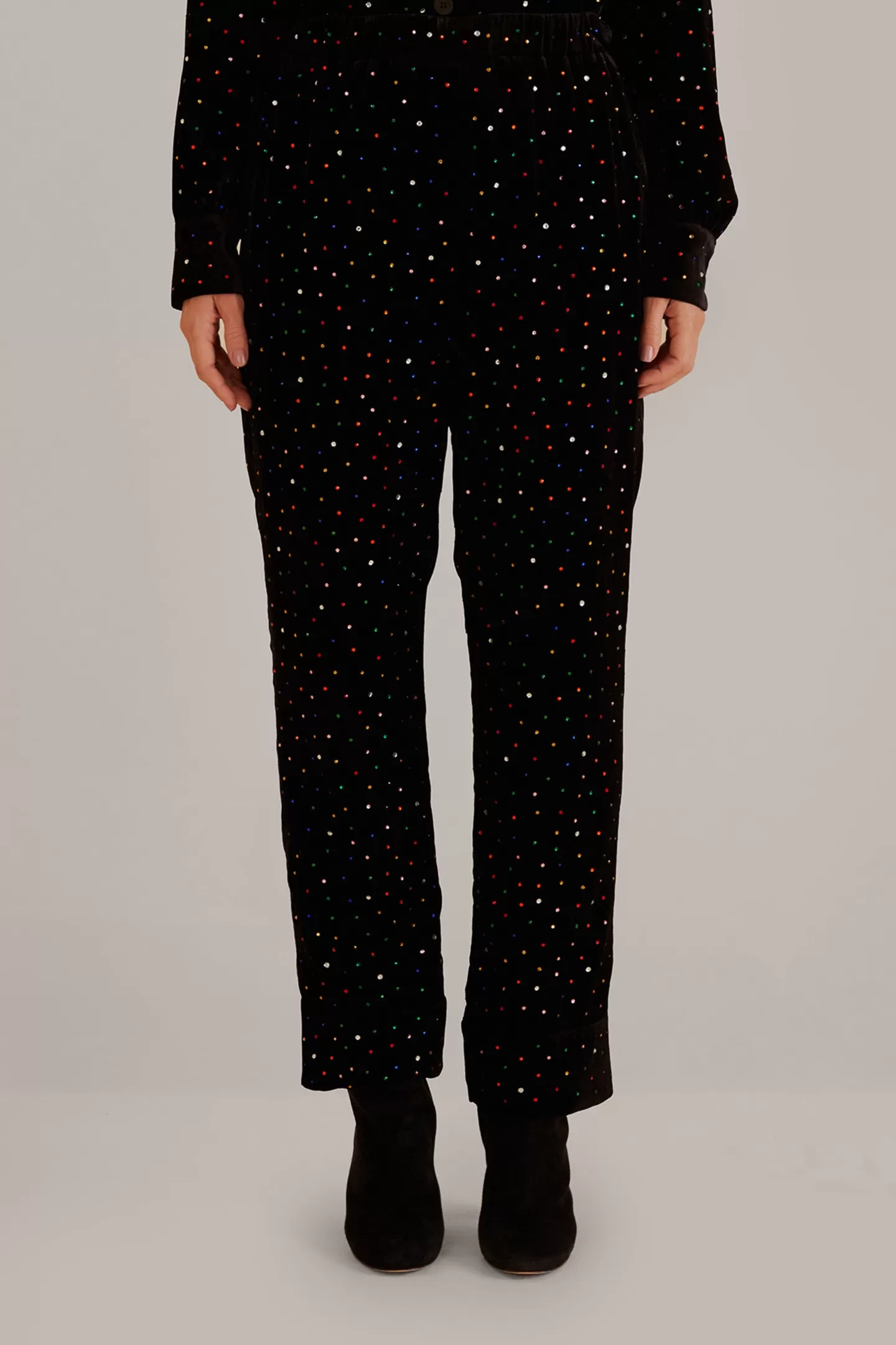 FARM Rio  BLACK VELVET PANTS
