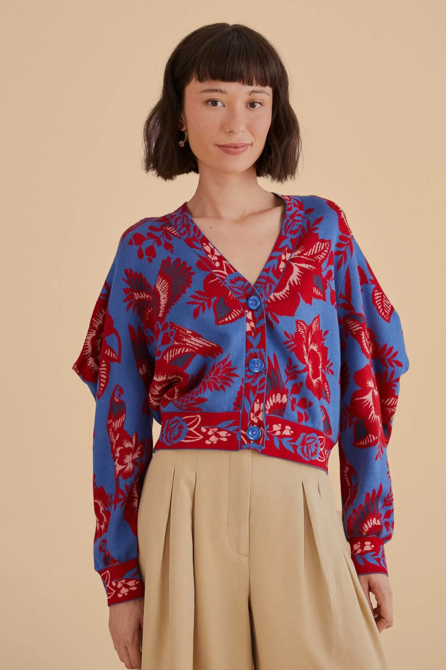 FARM Rio  BLUE LACE GARDEN CARDIGAN