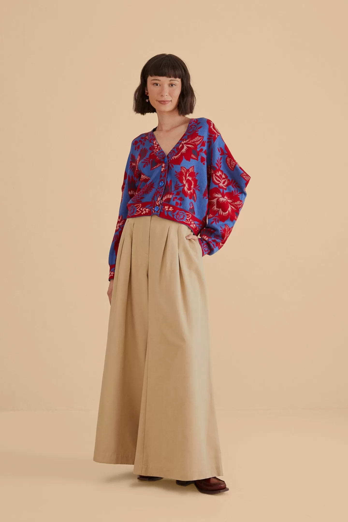 FARM Rio  BLUE LACE GARDEN CARDIGAN