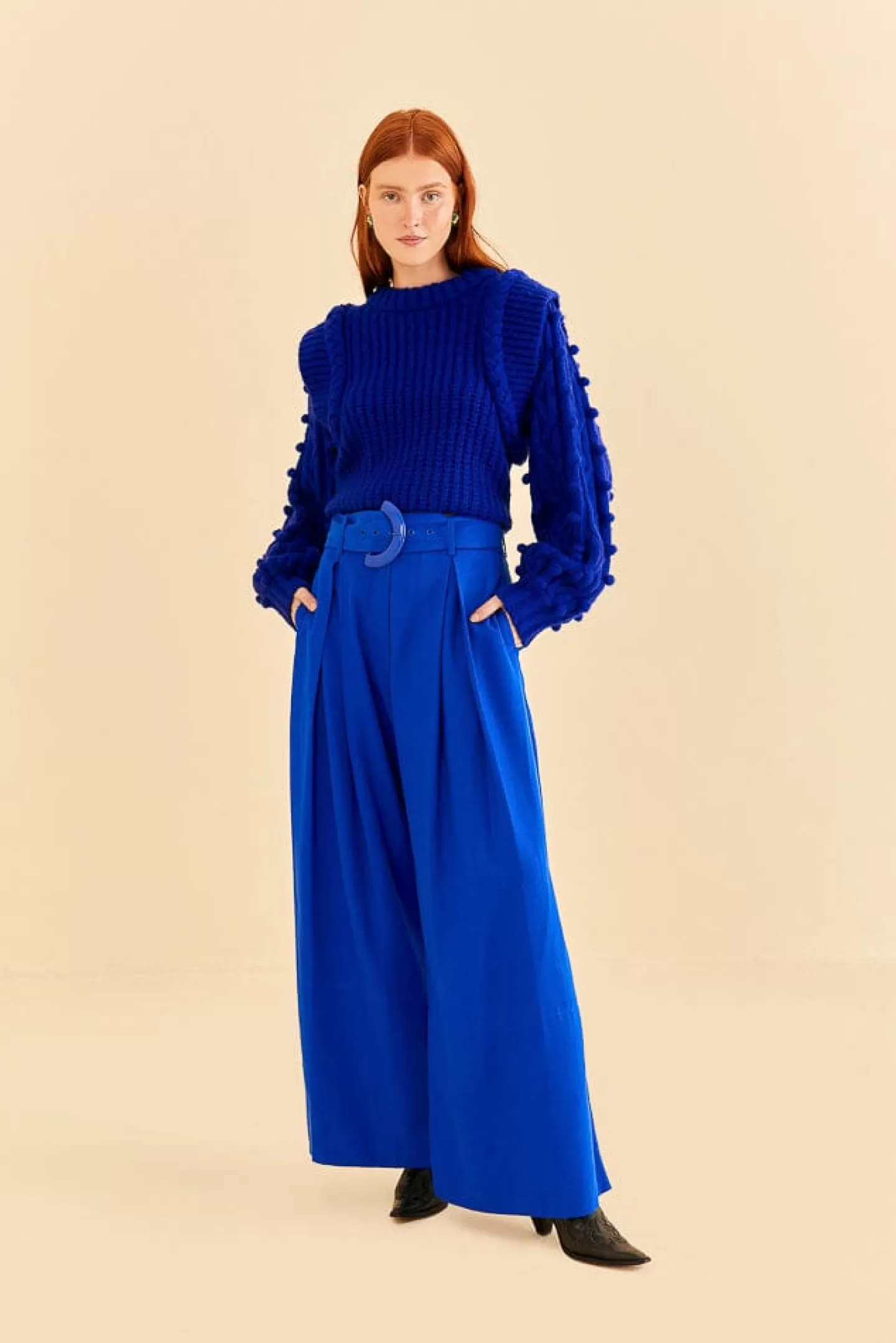 FARM Rio  BRIGHT BLUE TAILORED PANTS