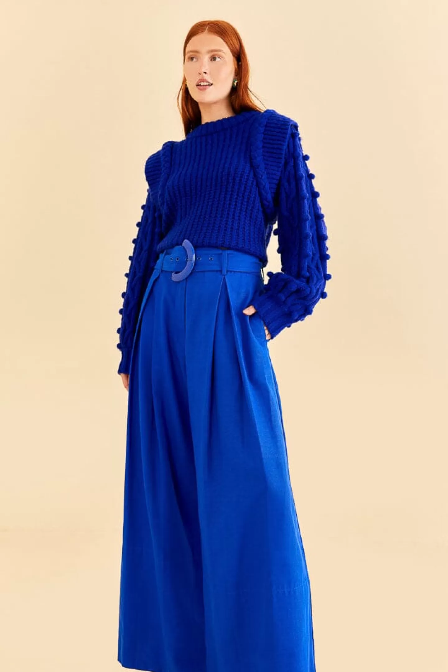 FARM Rio  BRIGHT BLUE TAILORED PANTS
