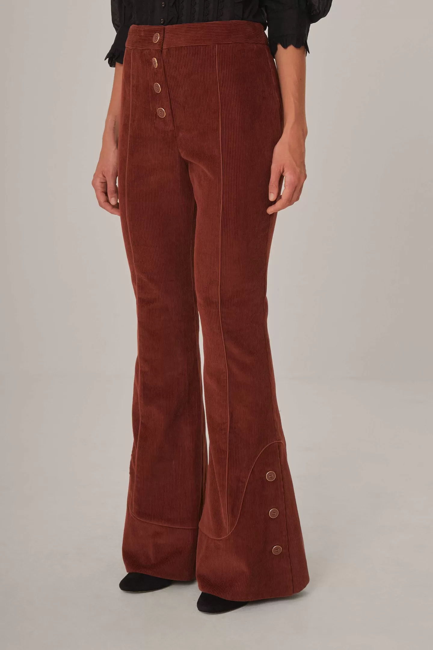 FARM Rio  BROWN FLARE PANTS