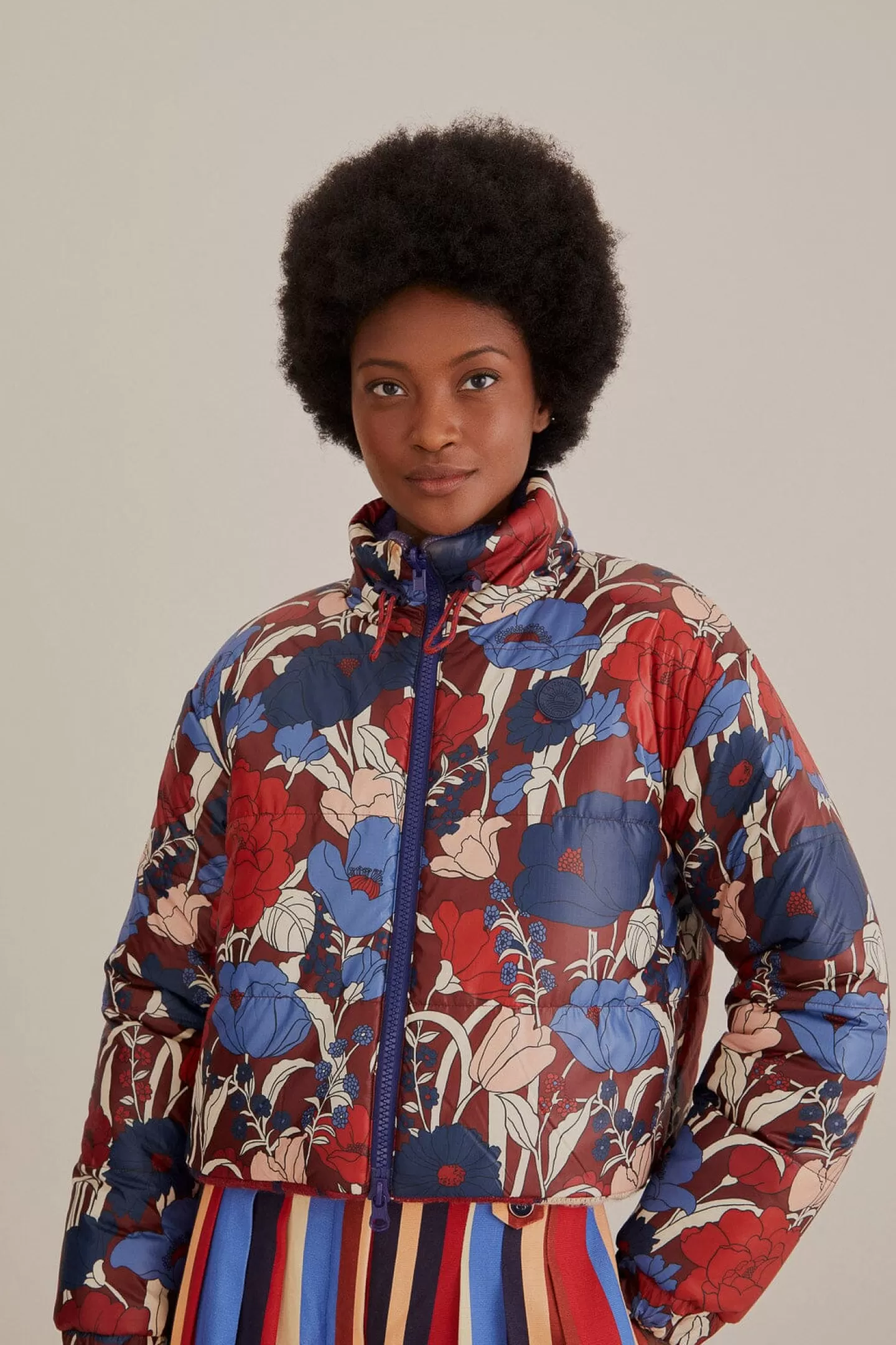 FARM Rio  CARIOCA TRICOT PUFFER JACKET