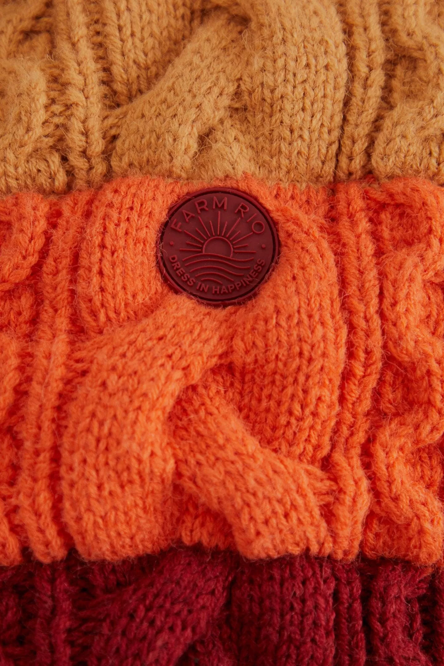 FARM Rio  COLORFUL STRIPES KNIT REVERSIBLE PUFFER JACKET