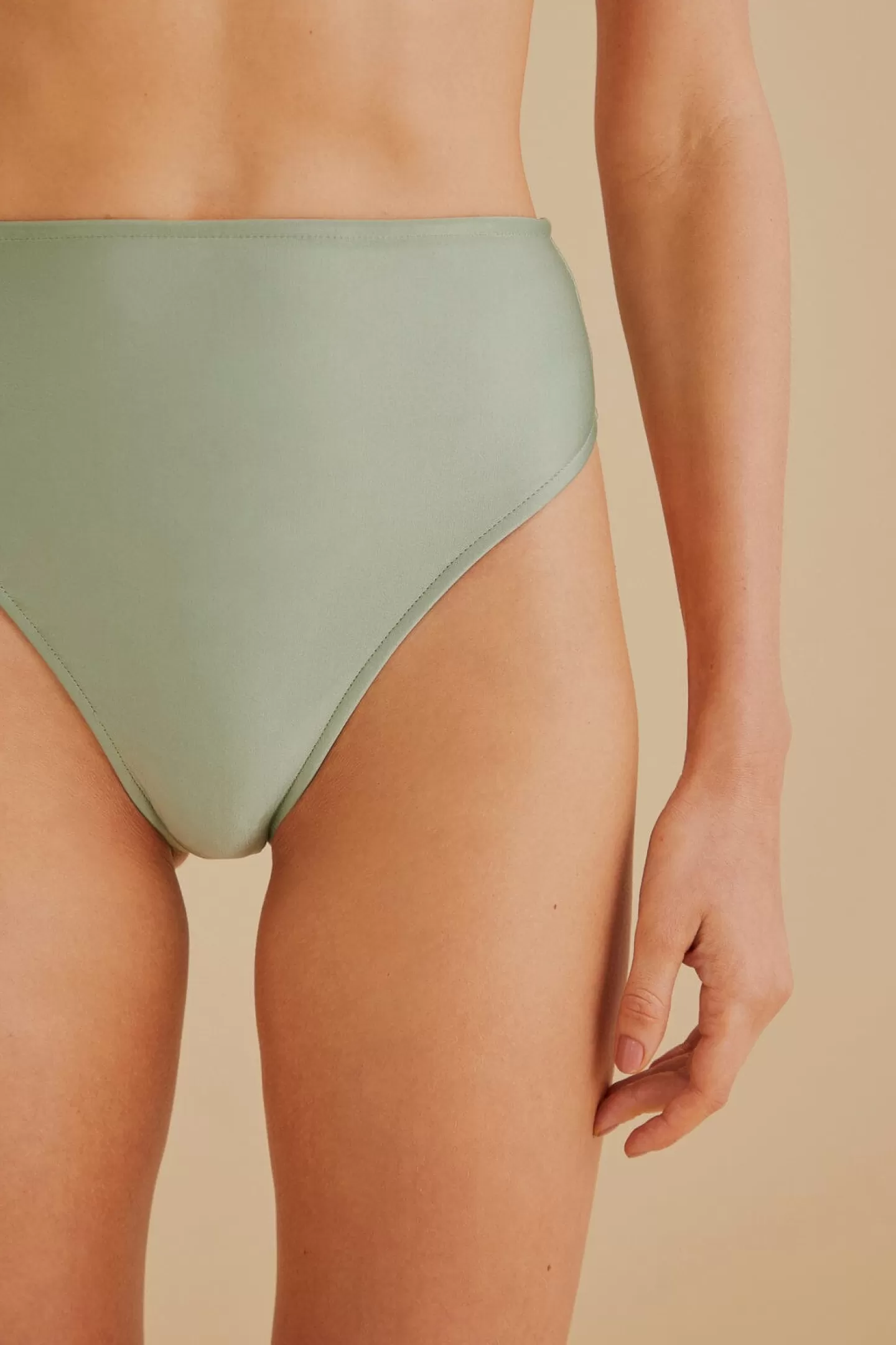 FARM Rio  GREEN HIGH WAISTED BIKINI BOTTOM