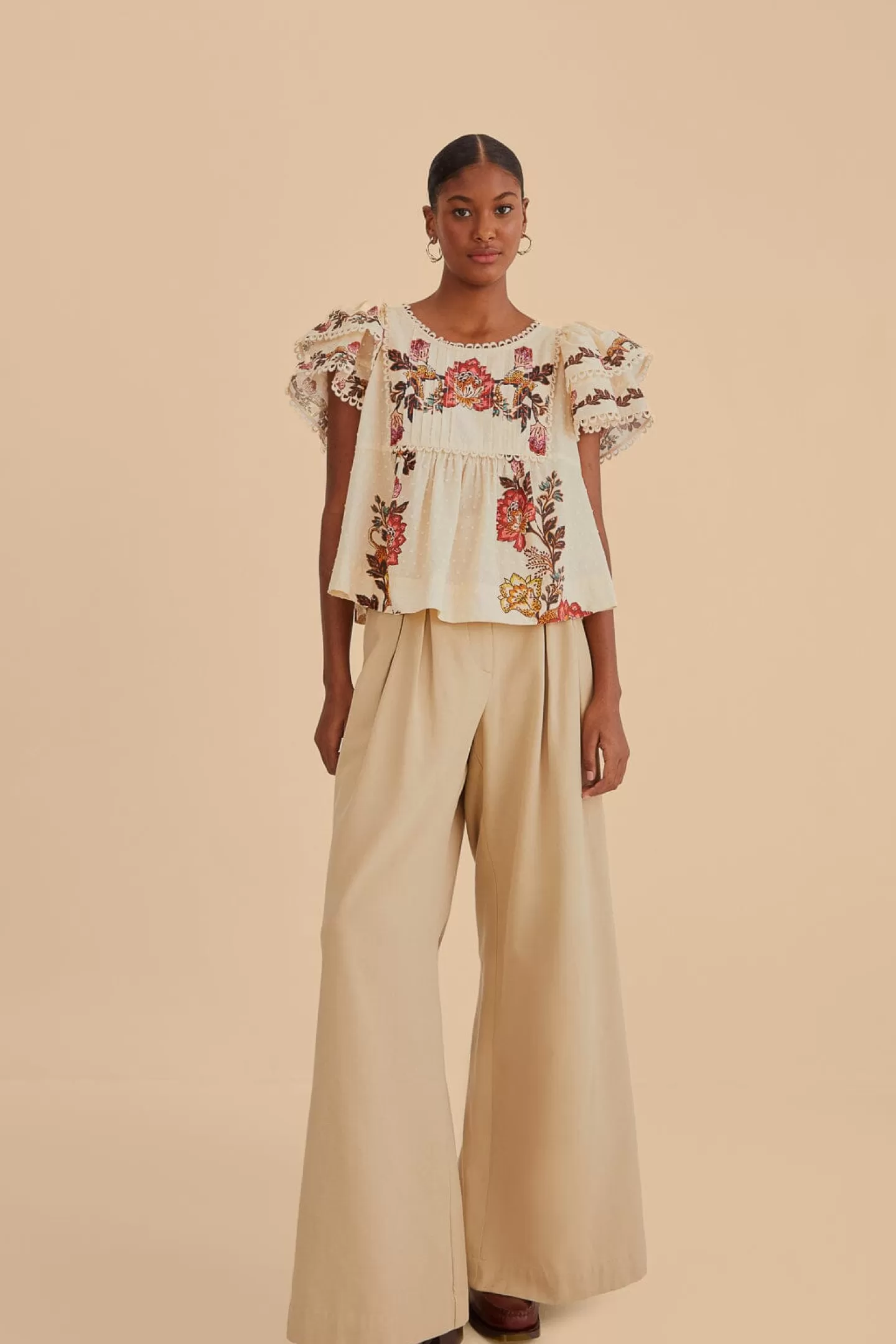 FARM Rio  KAKHI HIGH WAIST PANTS
