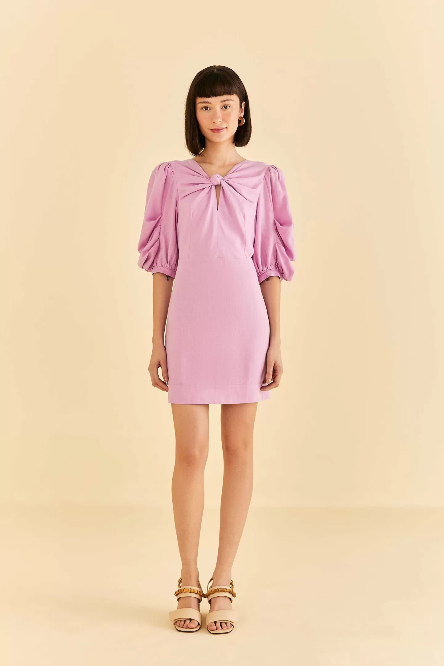 FARM Rio  LILAC SHORT SLEEVE MINI DRESS