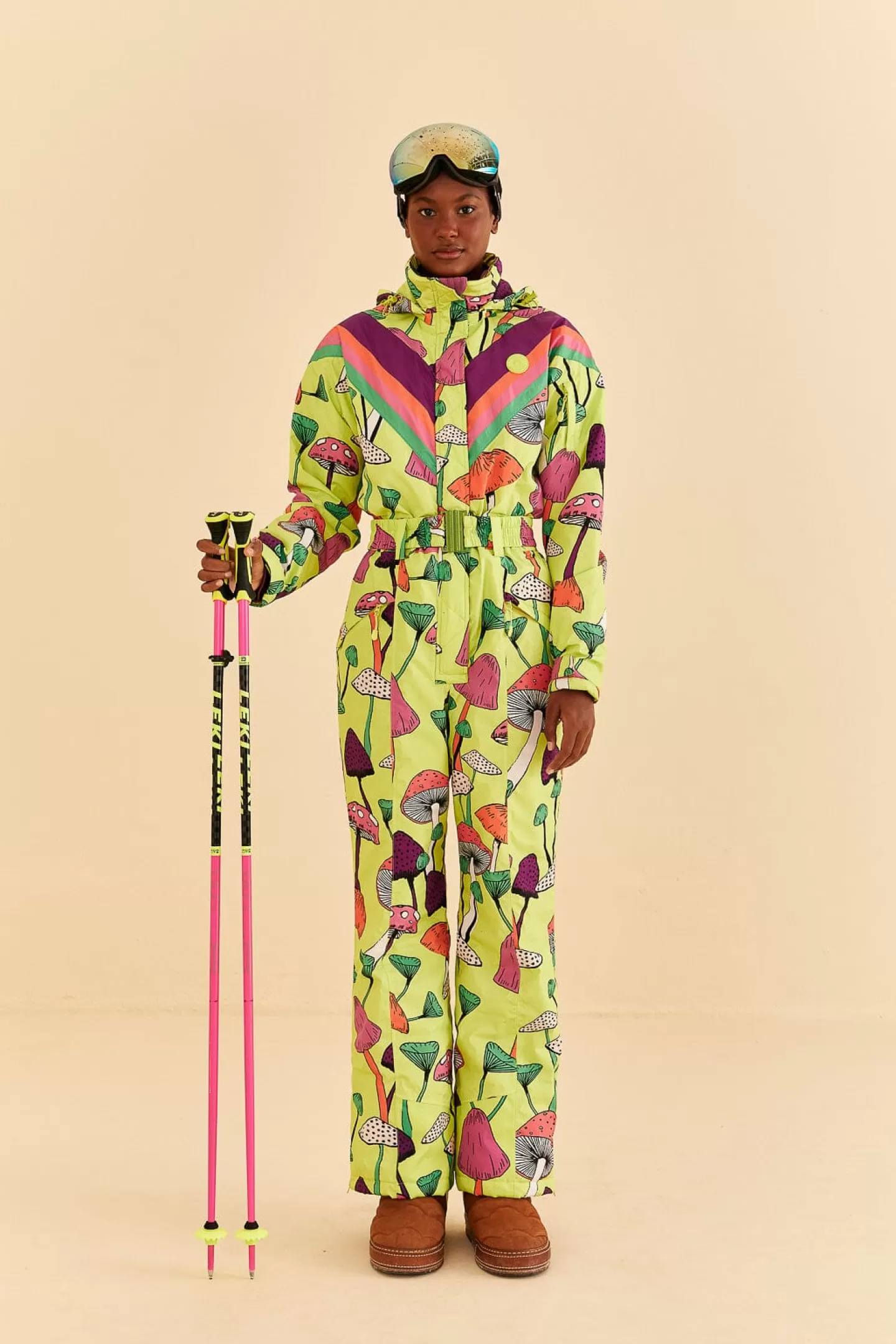 FARM Rio  LIME GREEN NEW MUSHROOM SKI JUMPSUIT