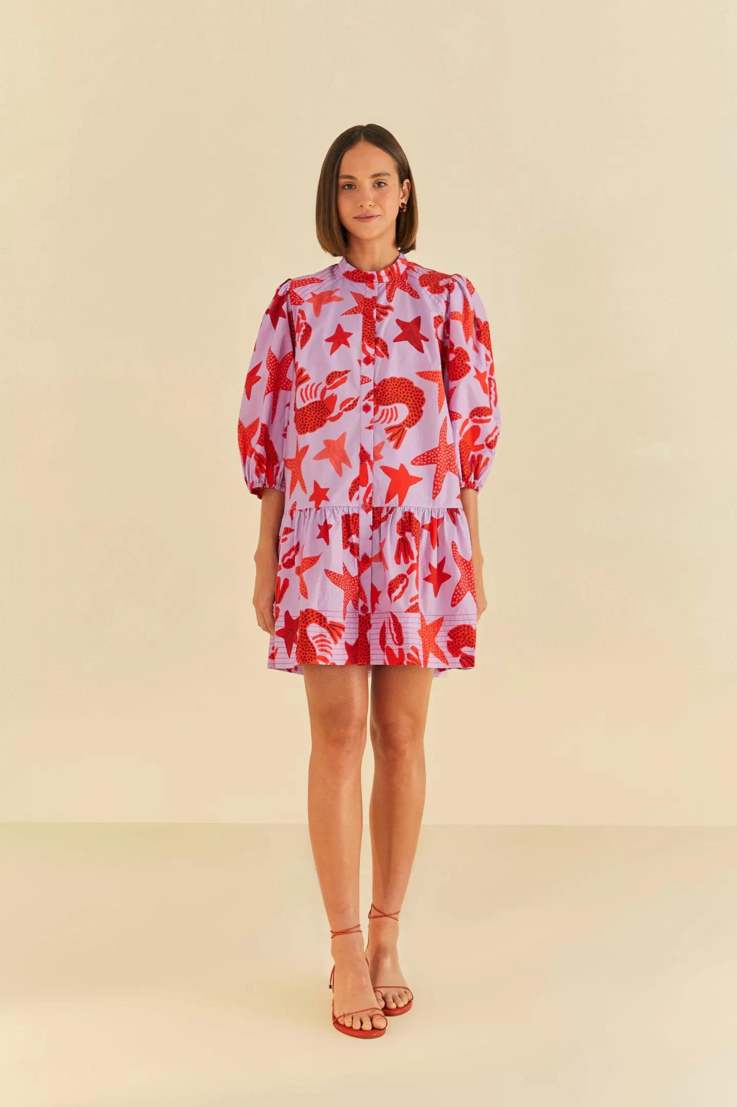 FARM Rio  LOBSTER SKY MINI DRESS