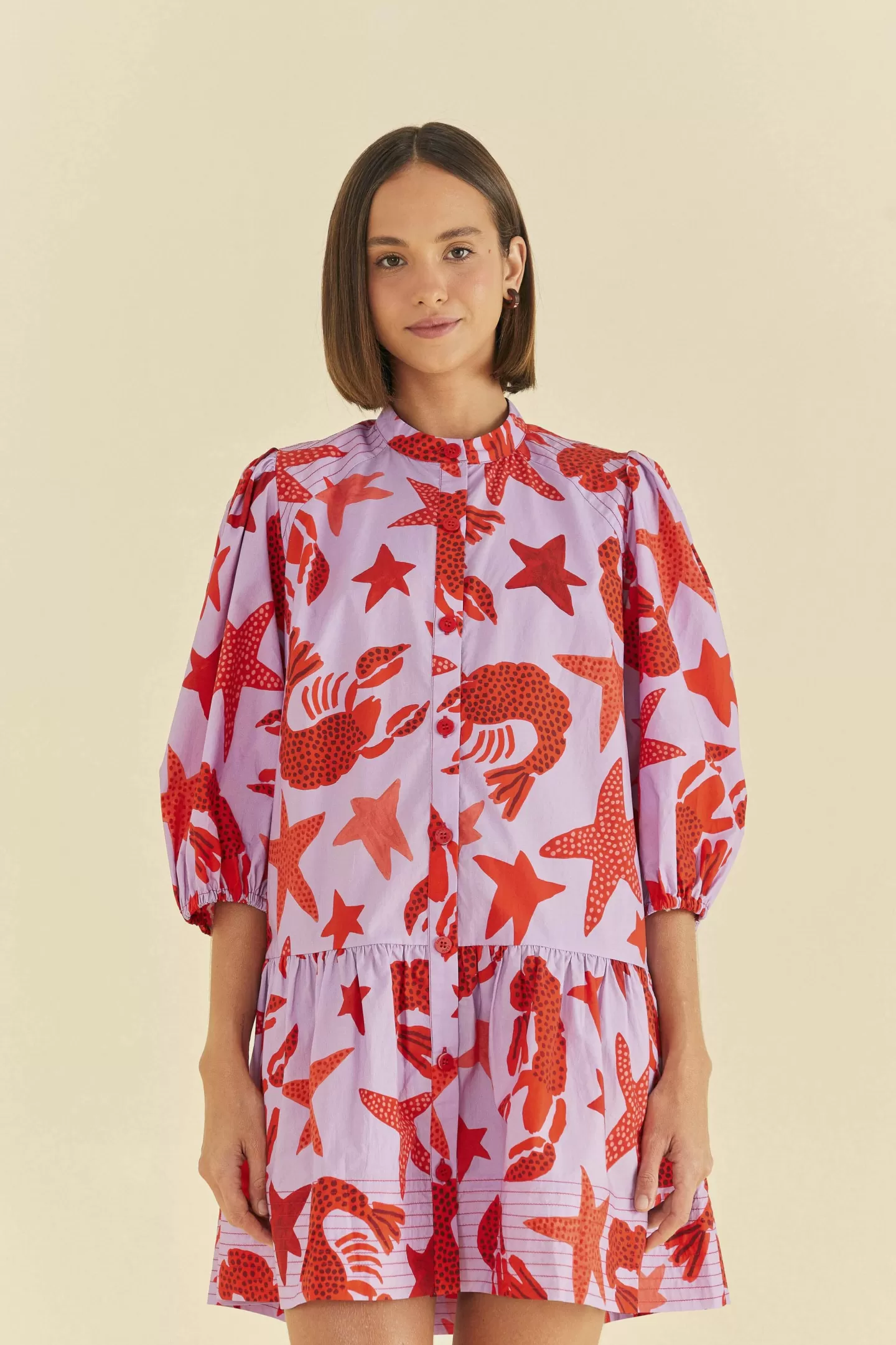 FARM Rio  LOBSTER SKY MINI DRESS