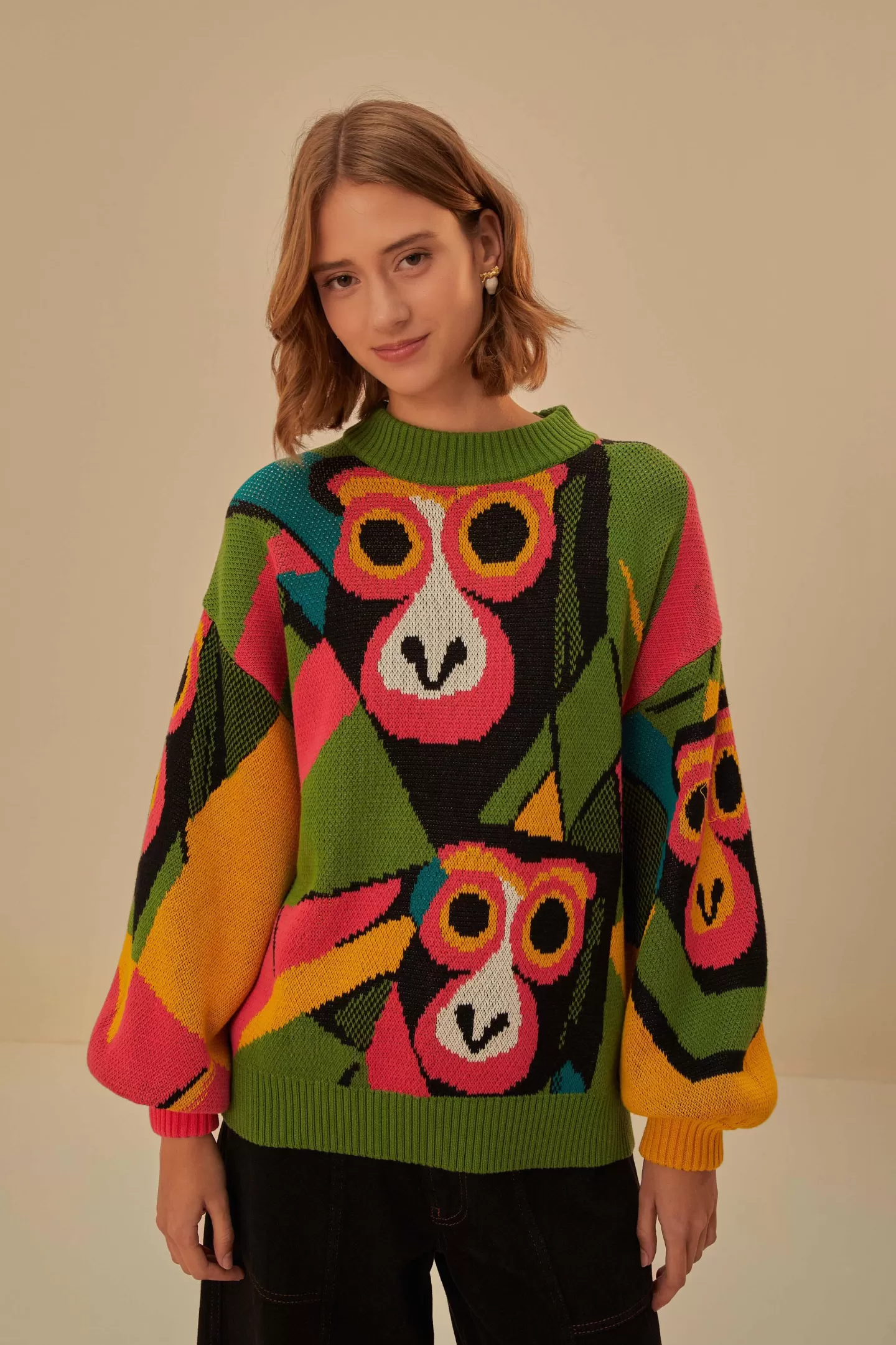 FARM Rio  MACAQUITO KAMBO KNIT SWEATER