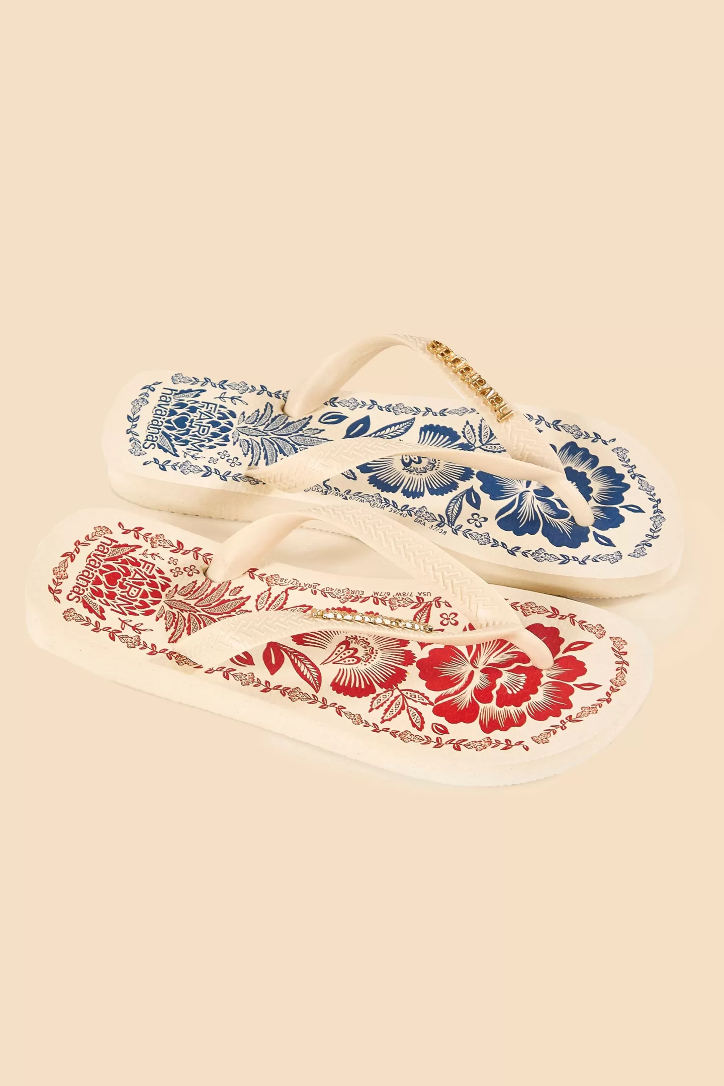 FARM Rio  MIXED PINEAPPLE GARDEN HAVAIANAS SANDALS