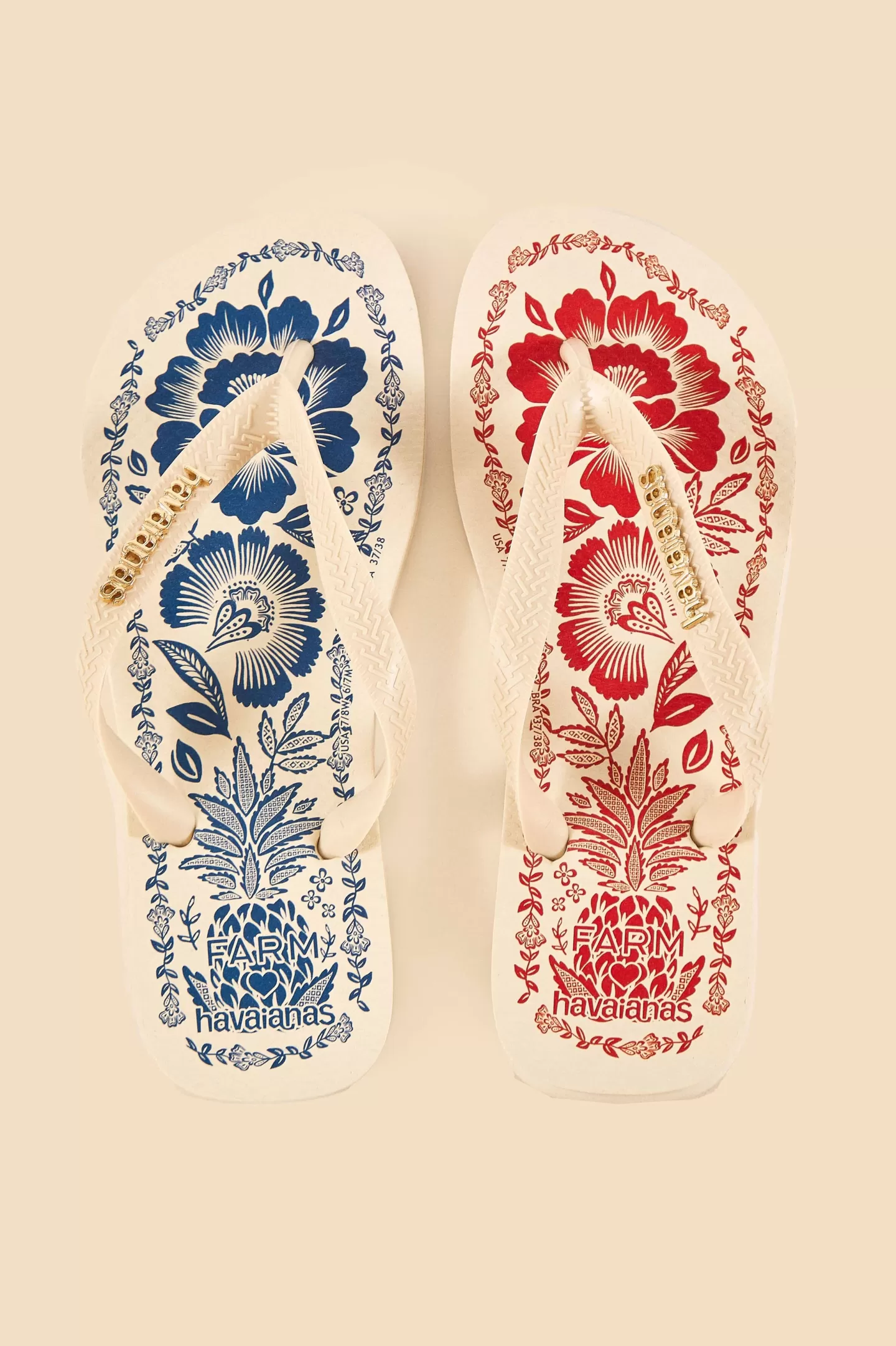 FARM Rio  MIXED PINEAPPLE GARDEN HAVAIANAS SANDALS