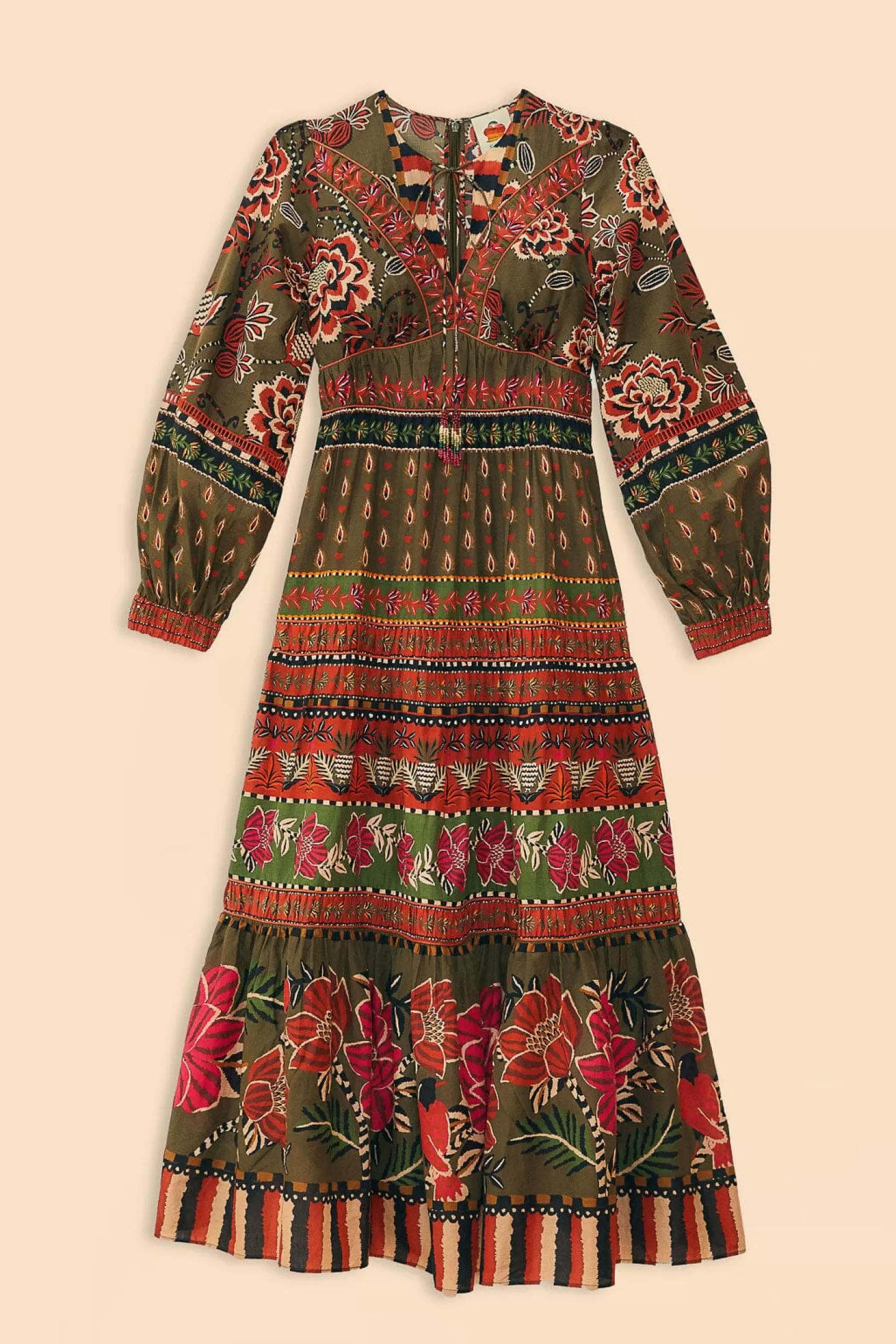 FARM Rio  MULTICOLOR AINIKA FLORAL GARDEN MAXI DRESS