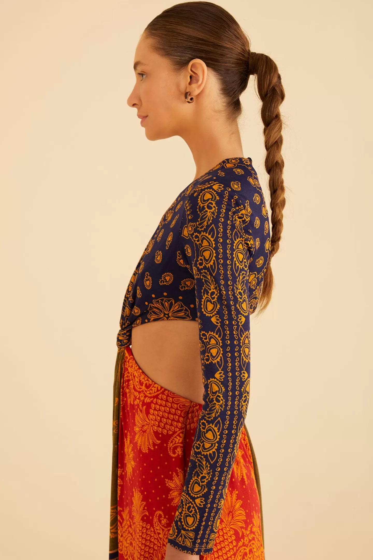 FARM Rio  MULTICOLOR BANDANA DREAM CUT OUT MAXI DRESS