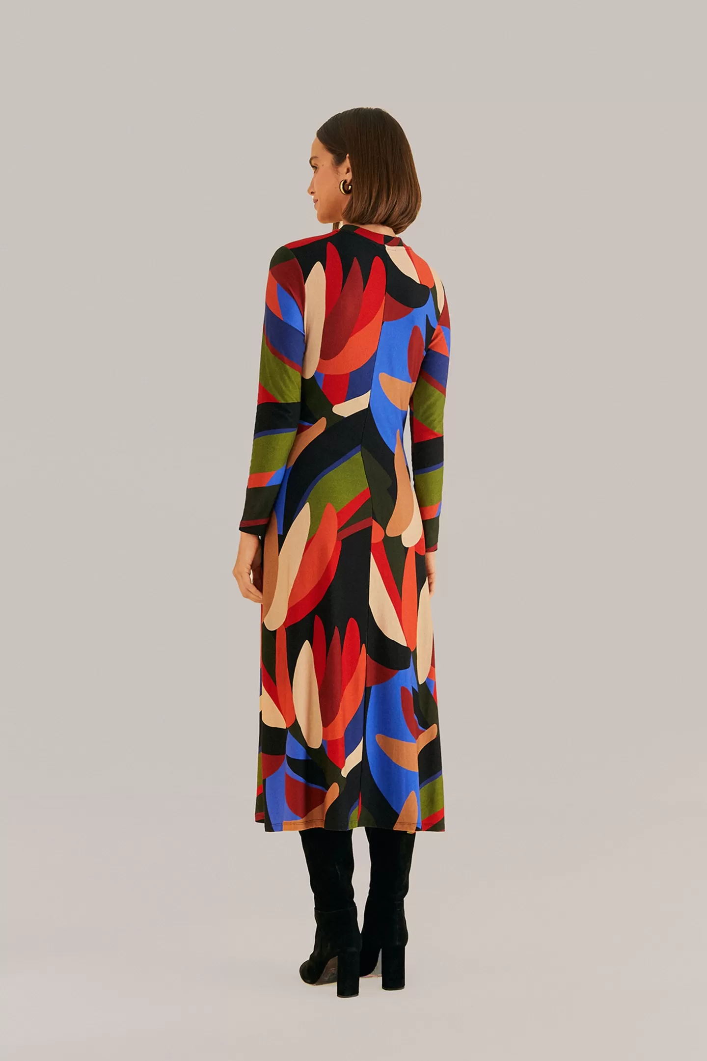 FARM Rio  MULTICOLOR GRAPHIC BANANAS LENZING™ ECOVERO™ VISCOSE MIDI DRESS