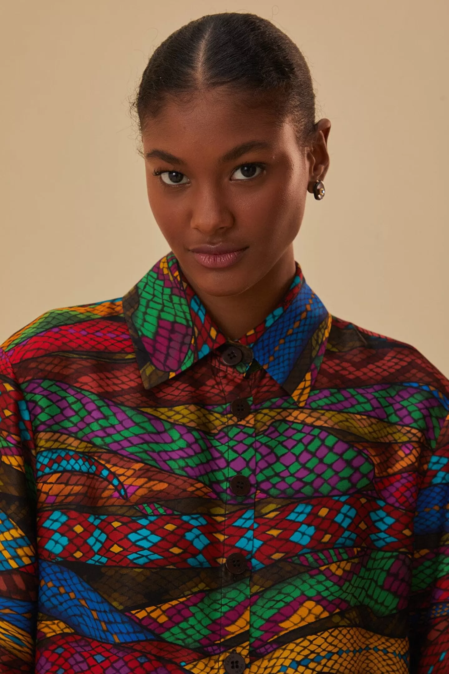 FARM Rio  MULTICOLOR MIRAGE SHIRT LONG SLEEVES