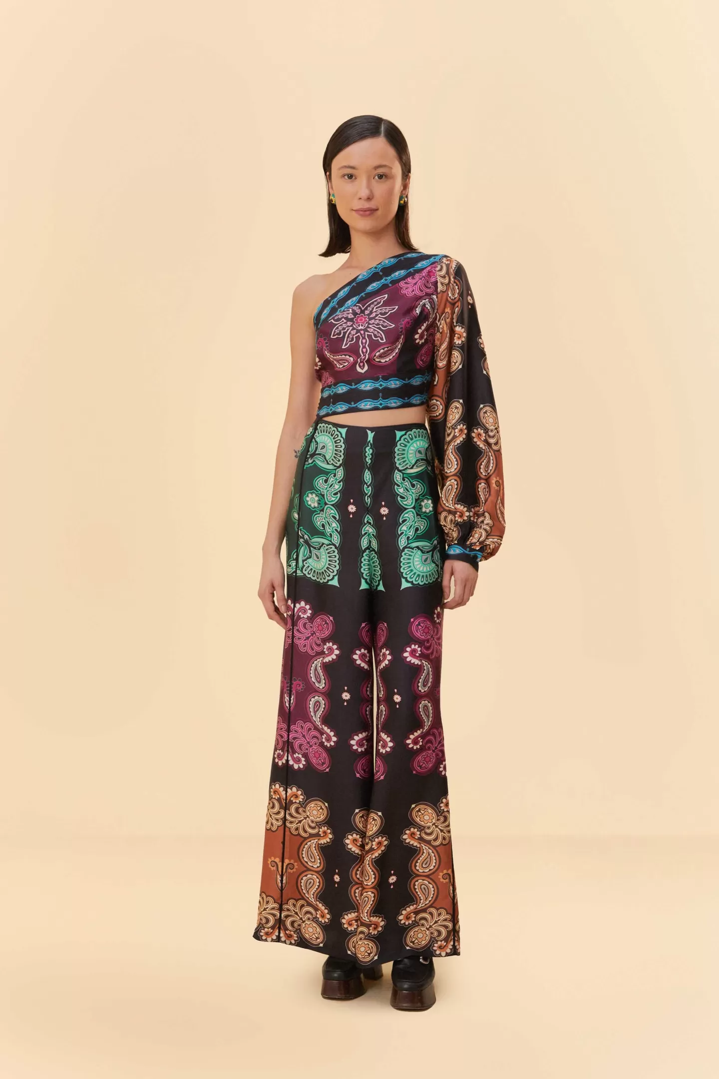 FARM Rio  MULTICOLOR SWEET MERMAIDS ASYMMETRIC JUMPSUIT