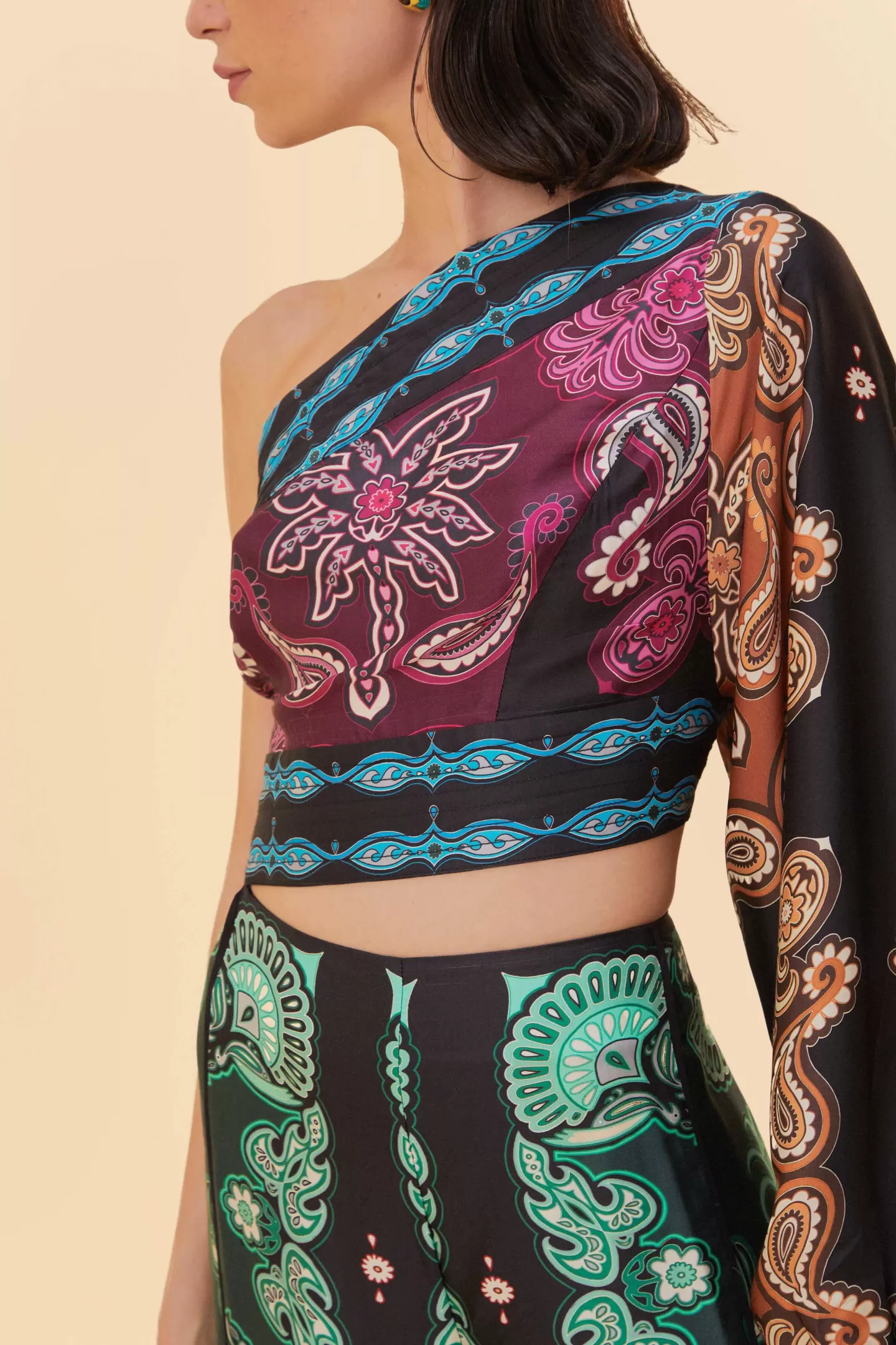 FARM Rio  MULTICOLOR SWEET MERMAIDS ASYMMETRIC JUMPSUIT