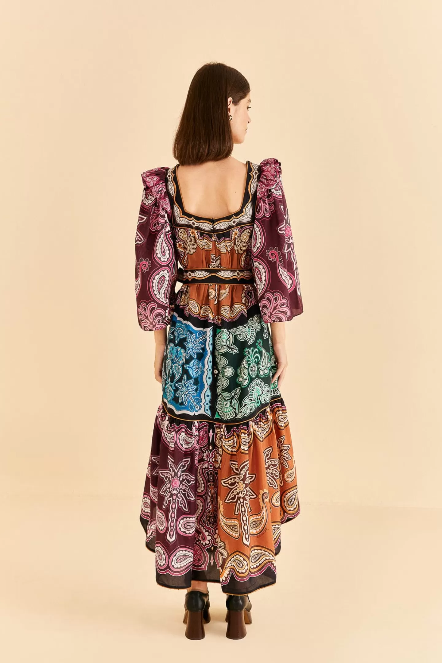 FARM Rio  MULTICOLOR SWEET MERMAIDS MIDI DRESS