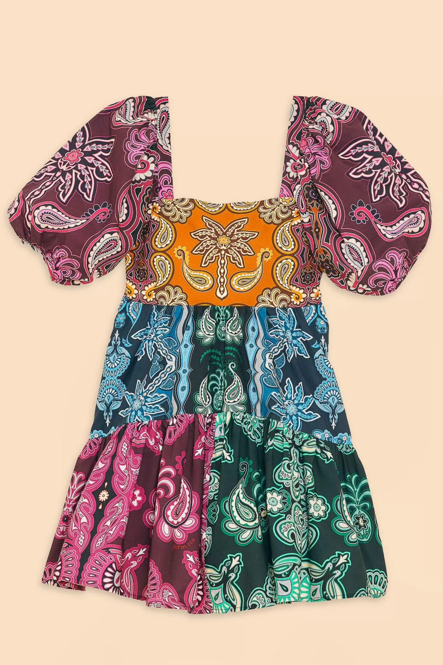 FARM Rio  MULTICOLOR SWEET MERMAIDS SHORT SLEEVE MINI DRESS