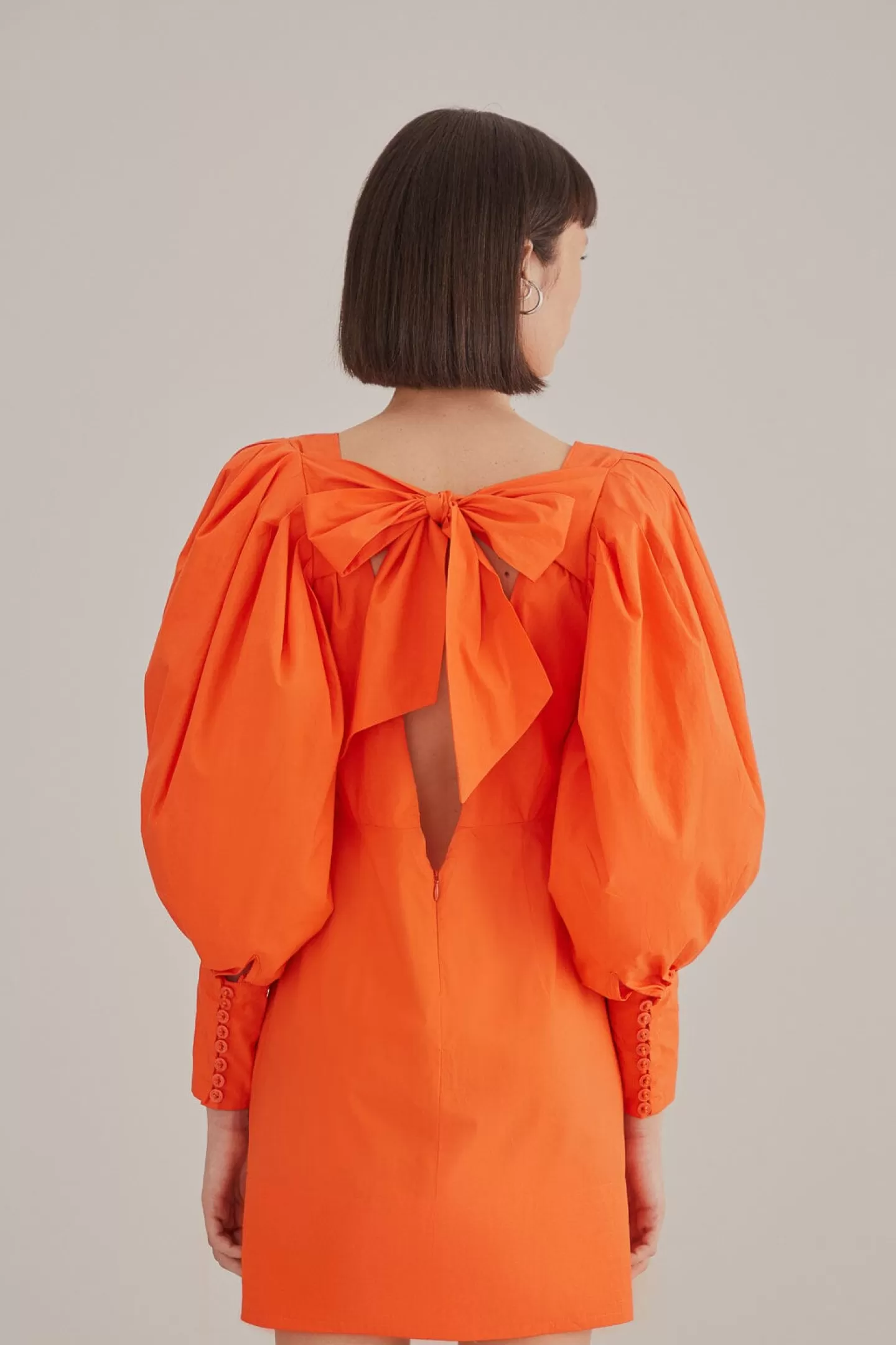 FARM Rio  ORANGE OPEN BACK MINI DRESS