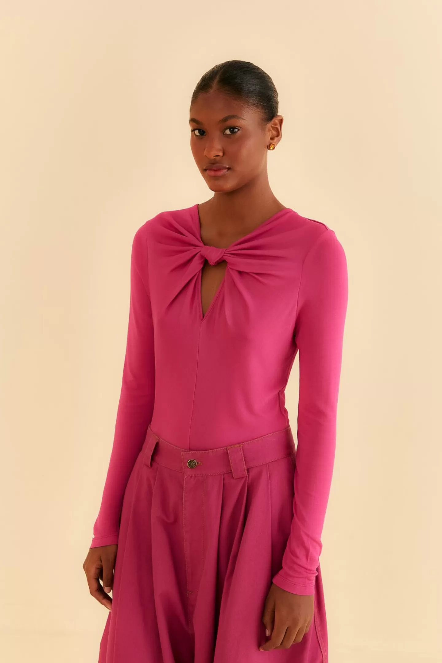 FARM Rio  PINK LONG SLEEVE BODYSUIT