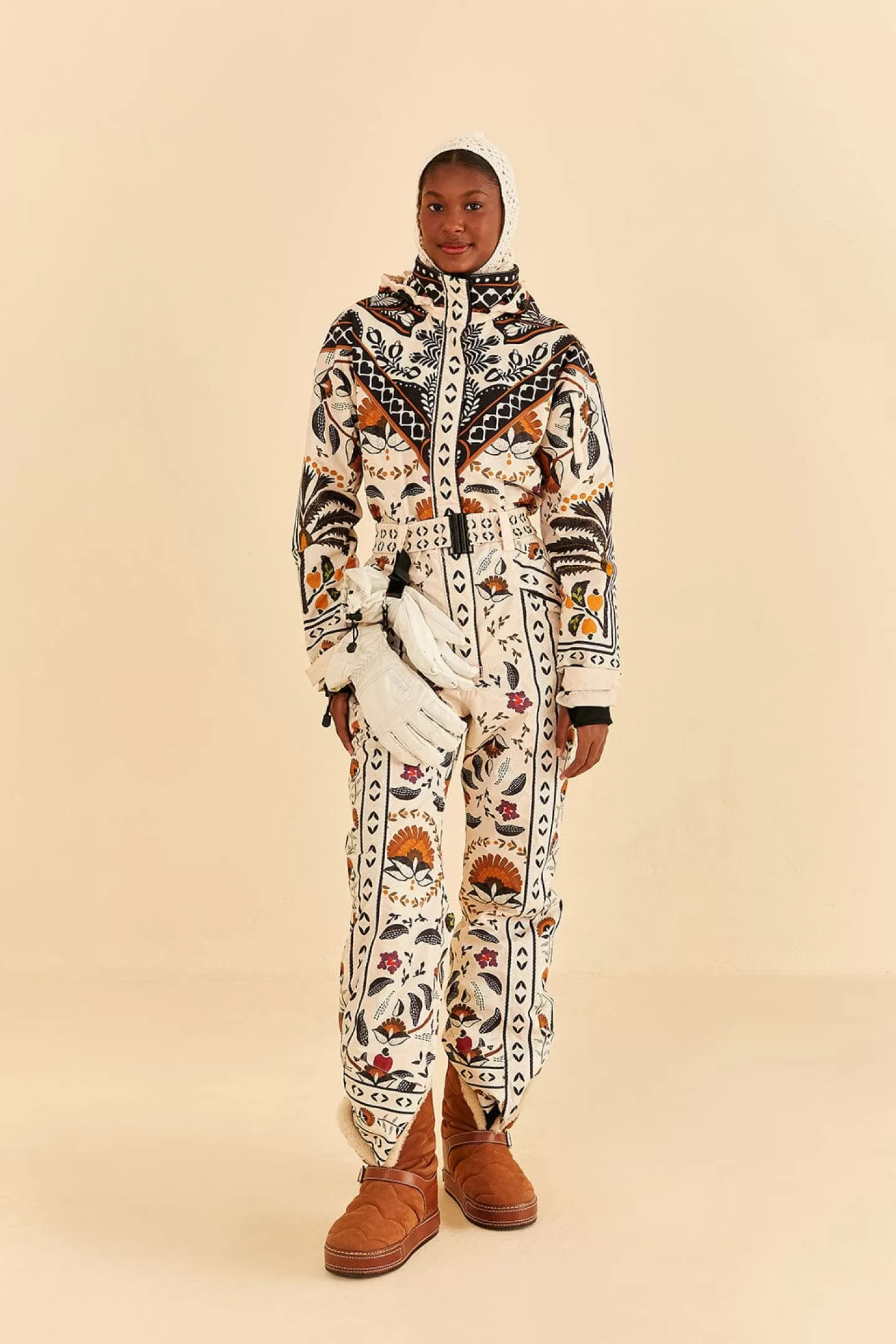 FARM Rio  SAND PALMS PARADISE SKI JUMPSUIT