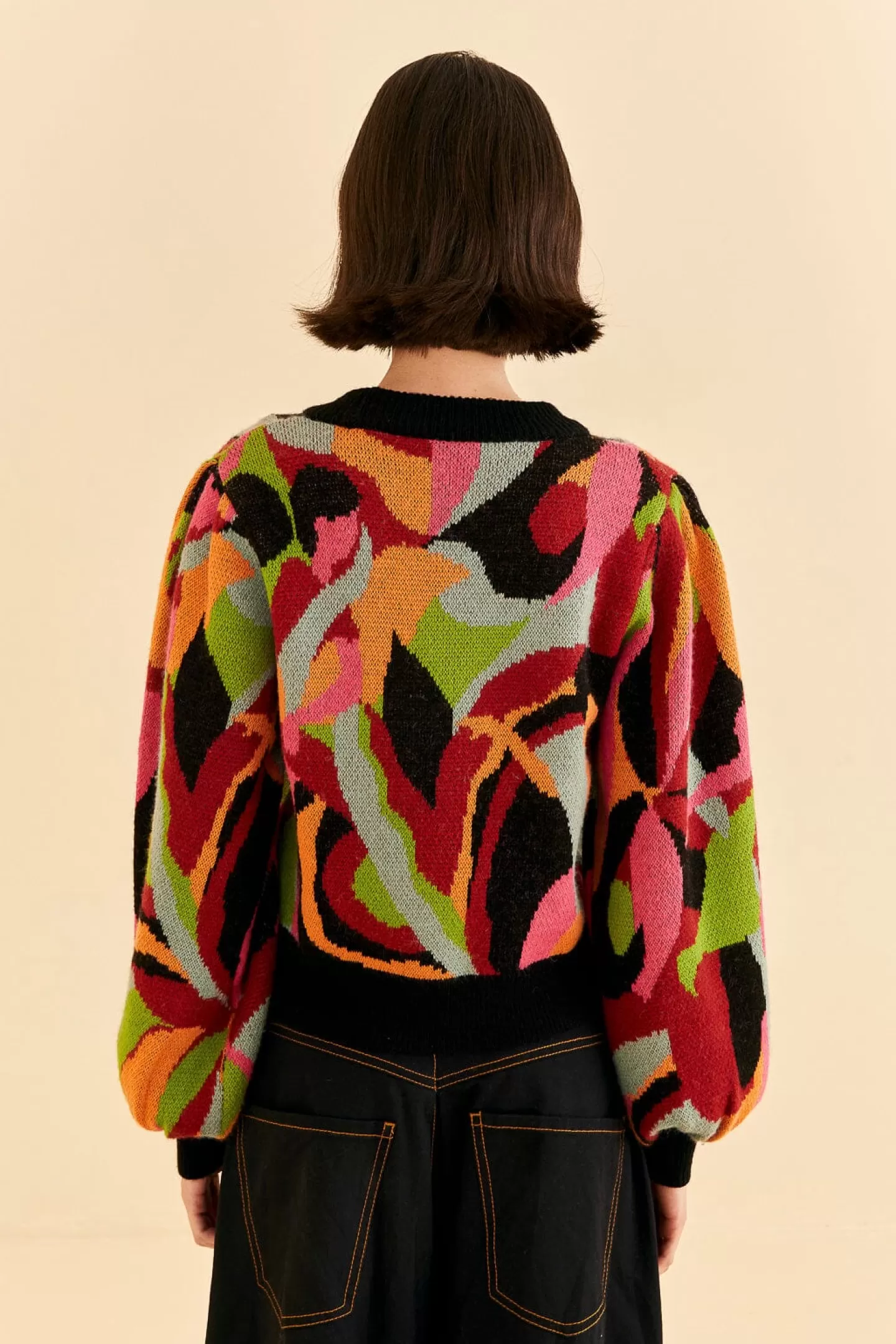 FARM Rio  THE MULTICOLOR DANCE KNIT SWEATER