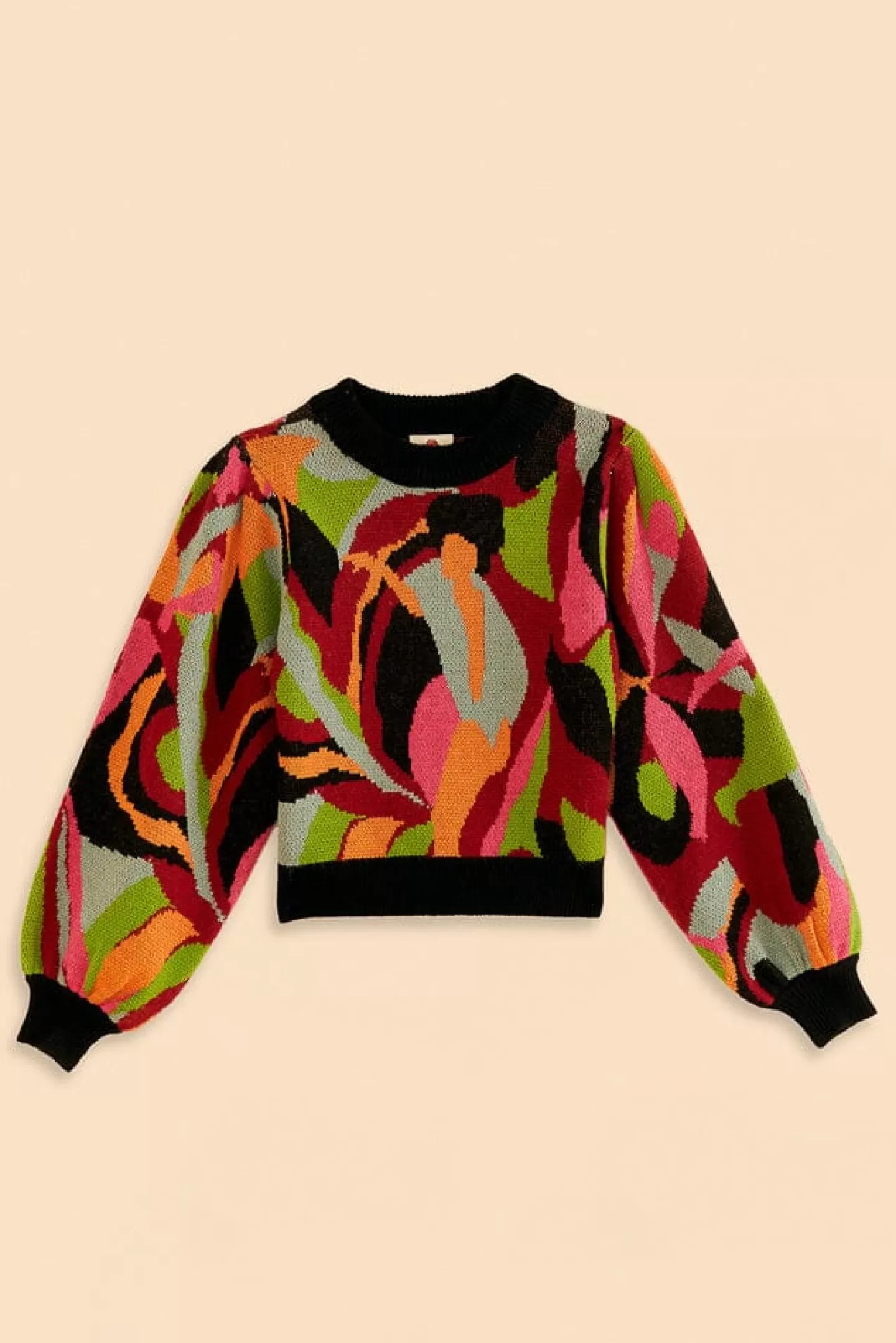 FARM Rio  THE MULTICOLOR DANCE KNIT SWEATER