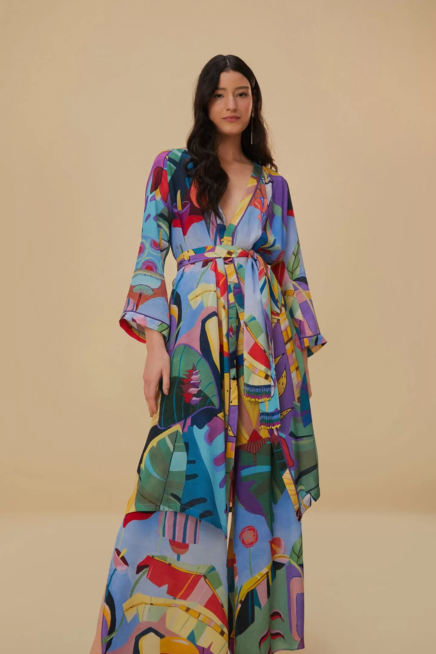 FARM Rio  TROPICAL SCENARIO MULTICOLOR PANTS