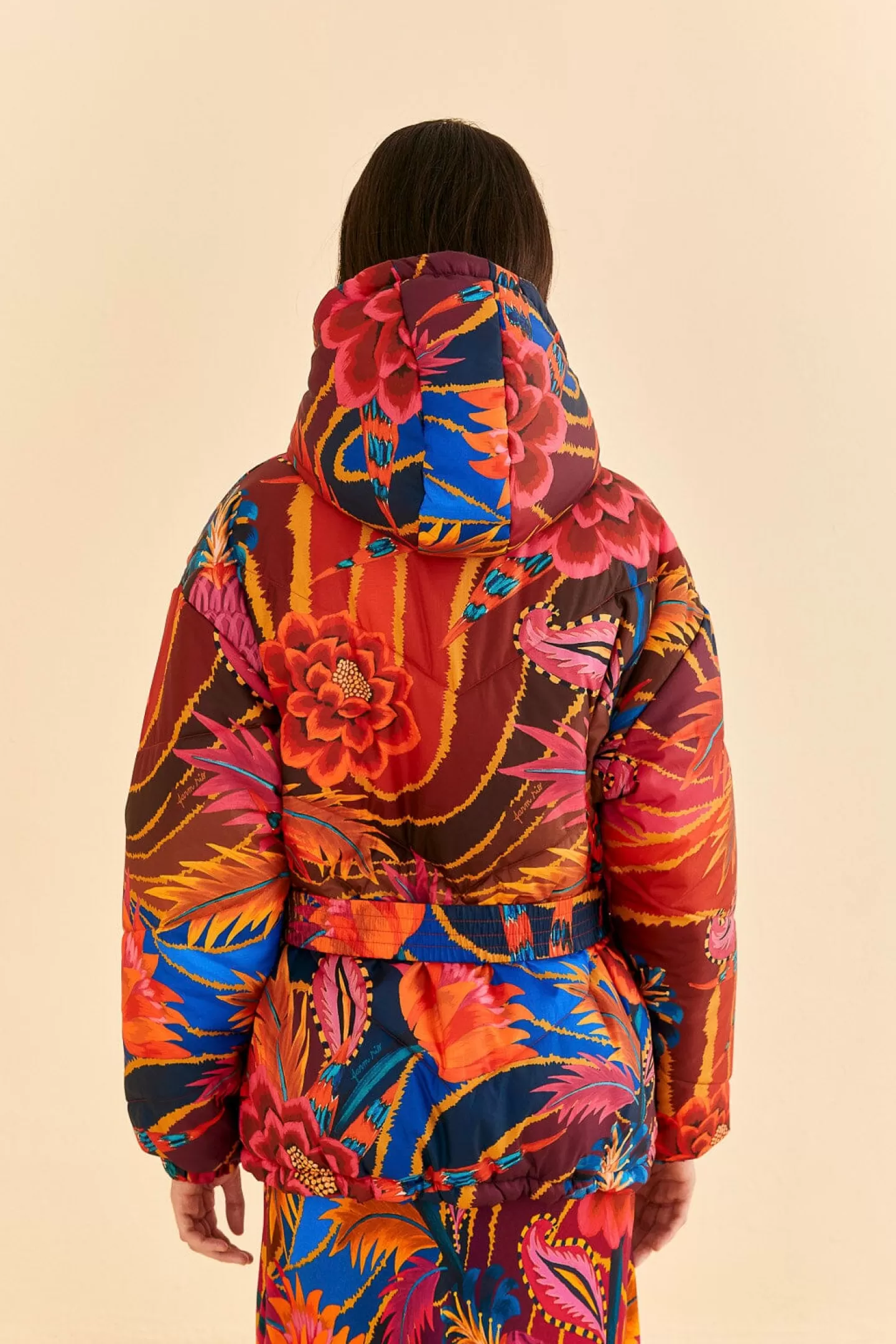 FARM Rio  VINTAGE WAVE REVERSIBLE PUFFER JACKET