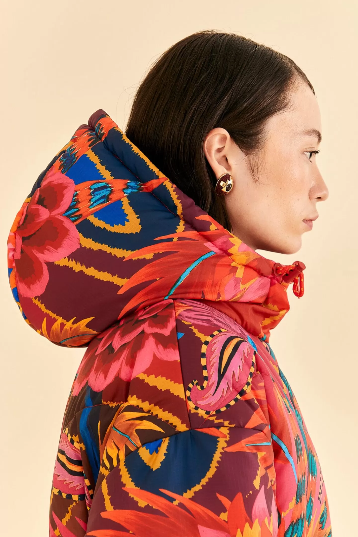 FARM Rio  VINTAGE WAVE REVERSIBLE PUFFER JACKET