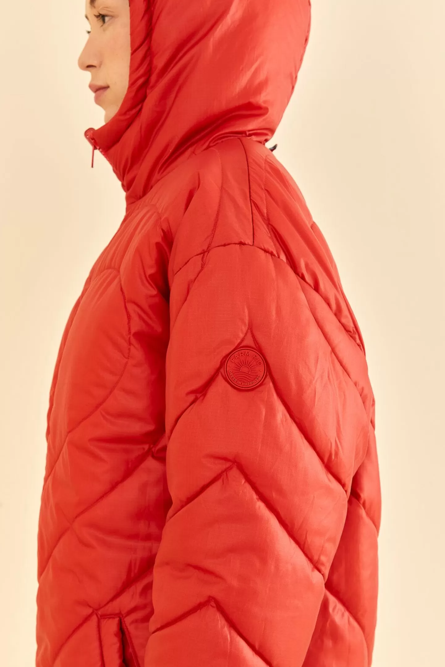 FARM Rio  VINTAGE WAVE REVERSIBLE PUFFER JACKET